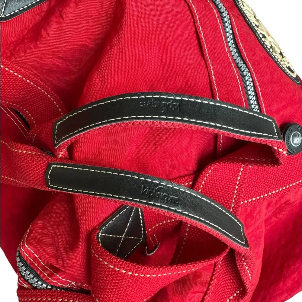 Kipling Red Tote Weekender Bag - Picture 10 of 14